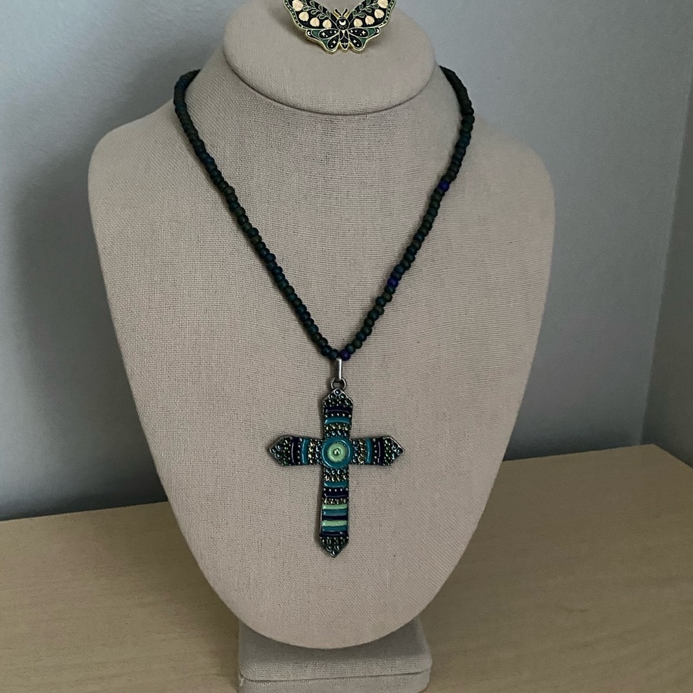 Earthy Cross Necklace - 78